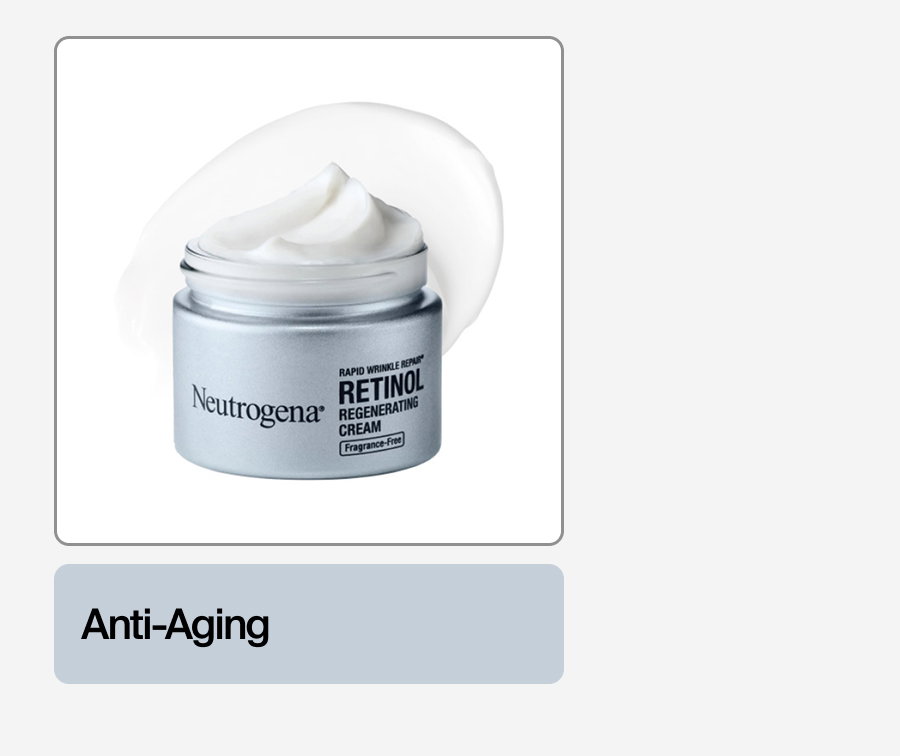 Neutrogena® Rapid Wrinkle Repair® Retinol Regenerating Cream Front of Pack and Texture Swatch