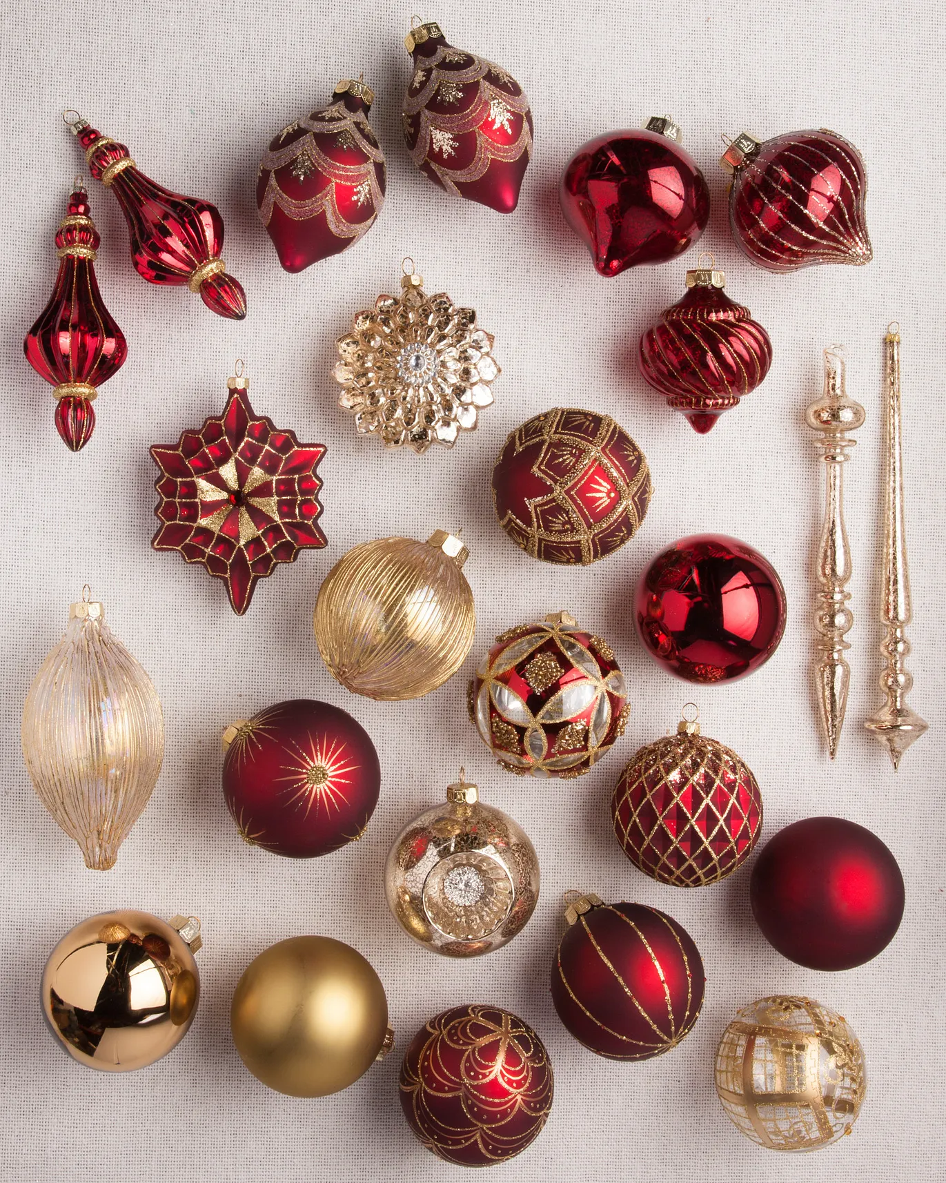 Brilliant Bordeaux Ornament Set