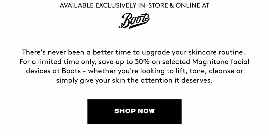 shop now on boots