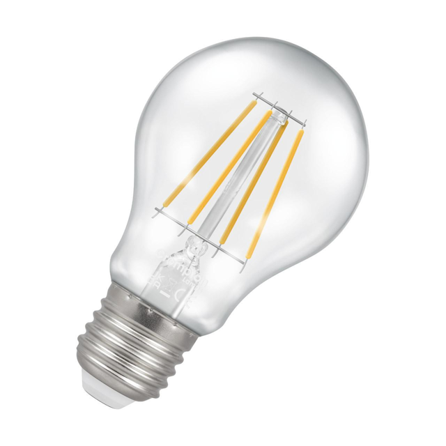Crompton Lamps LED GLS Light Bulb E27 7W (60W Eqv) Dimmable Filament Warm White 2700K Screw Clear