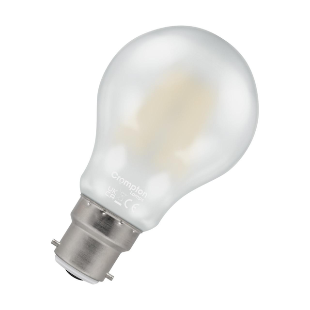 Crompton Lamps LED GLS Light Bulb B22 7W (60W Eqv) Dimmable Filament Warm White 2700K Bayonet Pearl