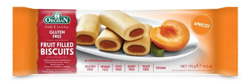 Image of Orgran Apricot Fruit Filled Biscuits 175g