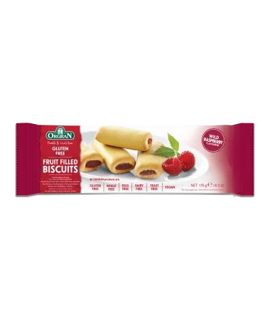 Image of Orgran Gluten Free Biscuit Wild Raspberry Fruit Filled 175g