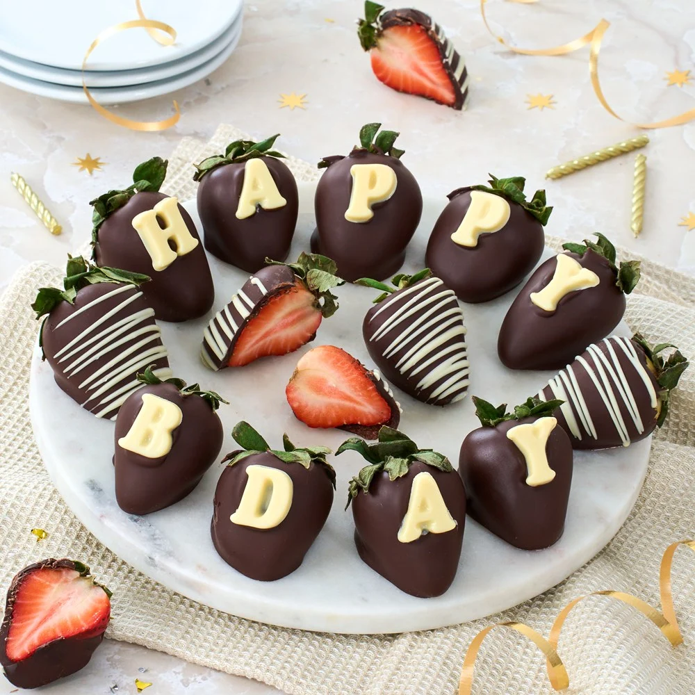 Happy B-Day Chocolate Covered Berries