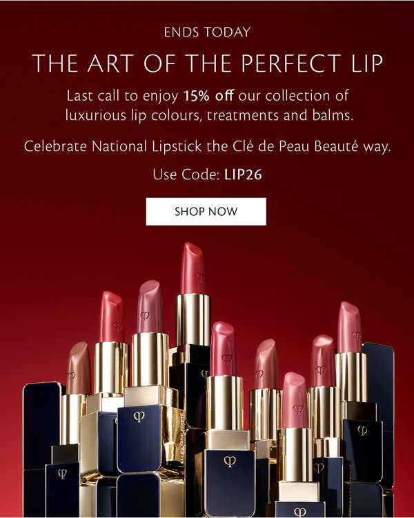 National Lipstick Day 15% off all our lip products.