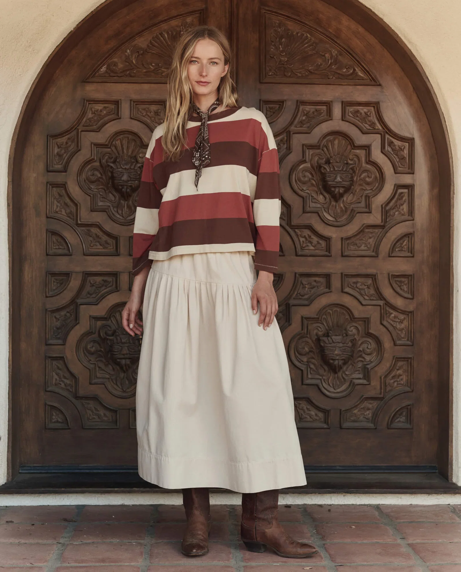 Image of The Field Tee. -- Ashwood Stripe