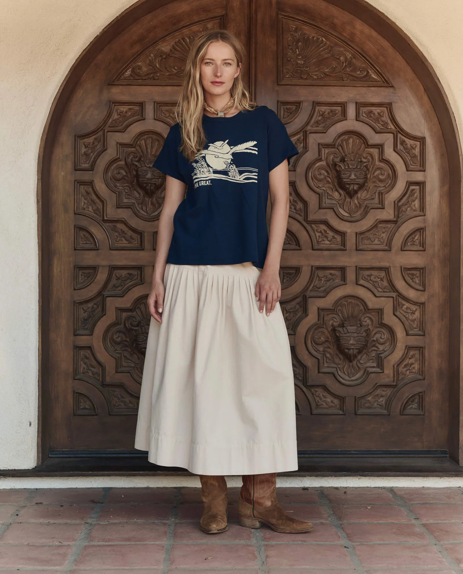 Image of The Boxy Crew w/ Everglade Graphic. -- True Navy