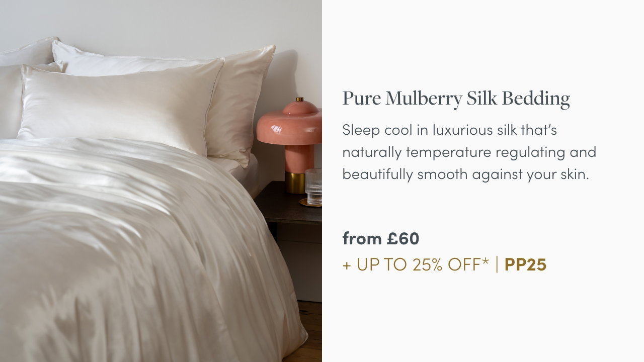 Ivory Pure Mulberry Silk Bedding & Bed Sheets
