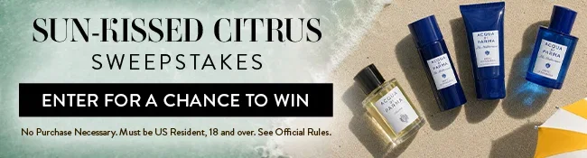 Sun-Kissed Citrus Sweepstakes. Enter for a chance to win. No Purchase neccessary. Must be US Resident, 18 and over. See Official Rules.