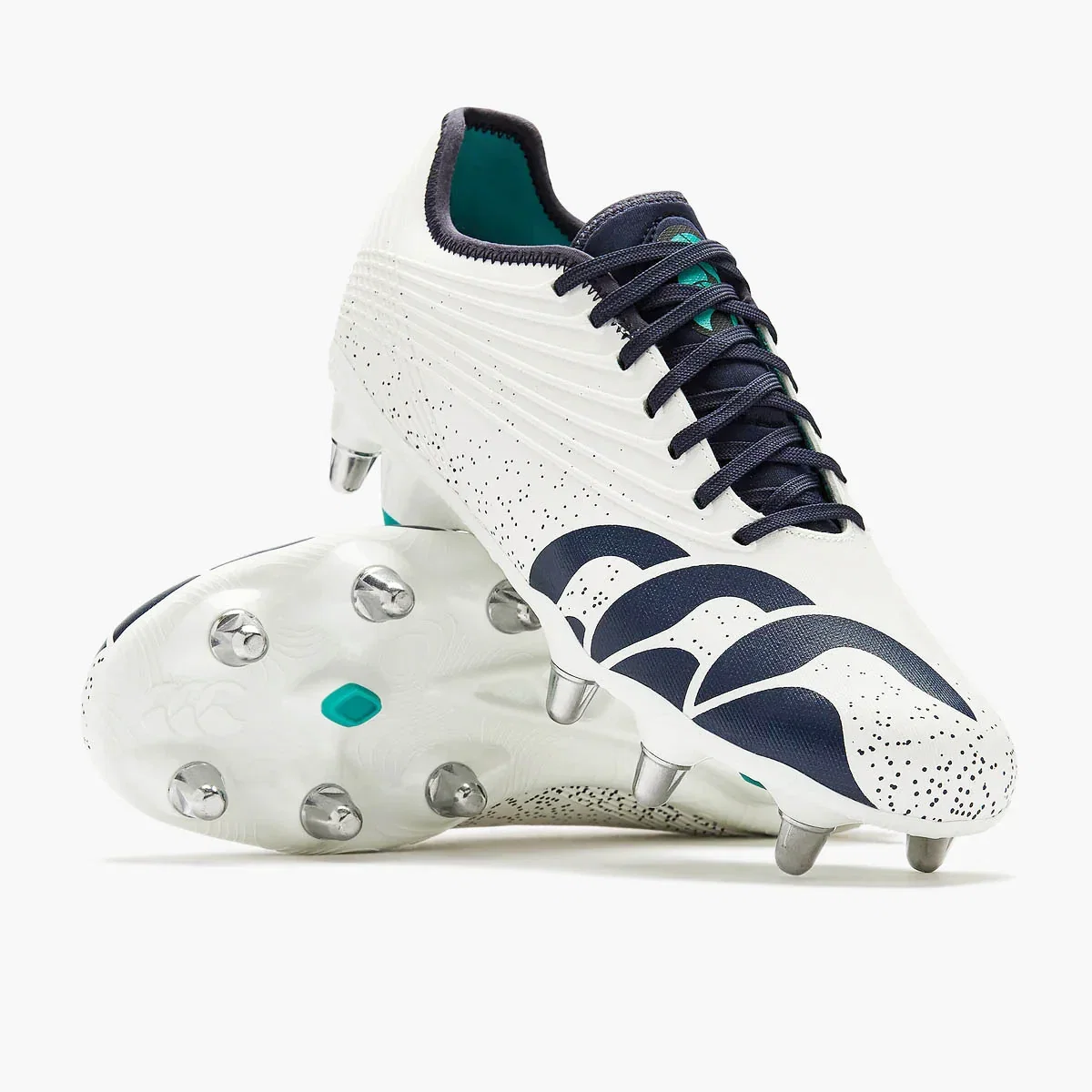 Image of Canterbury Stampede Groundbreak Pro SG - White/Baltic Green