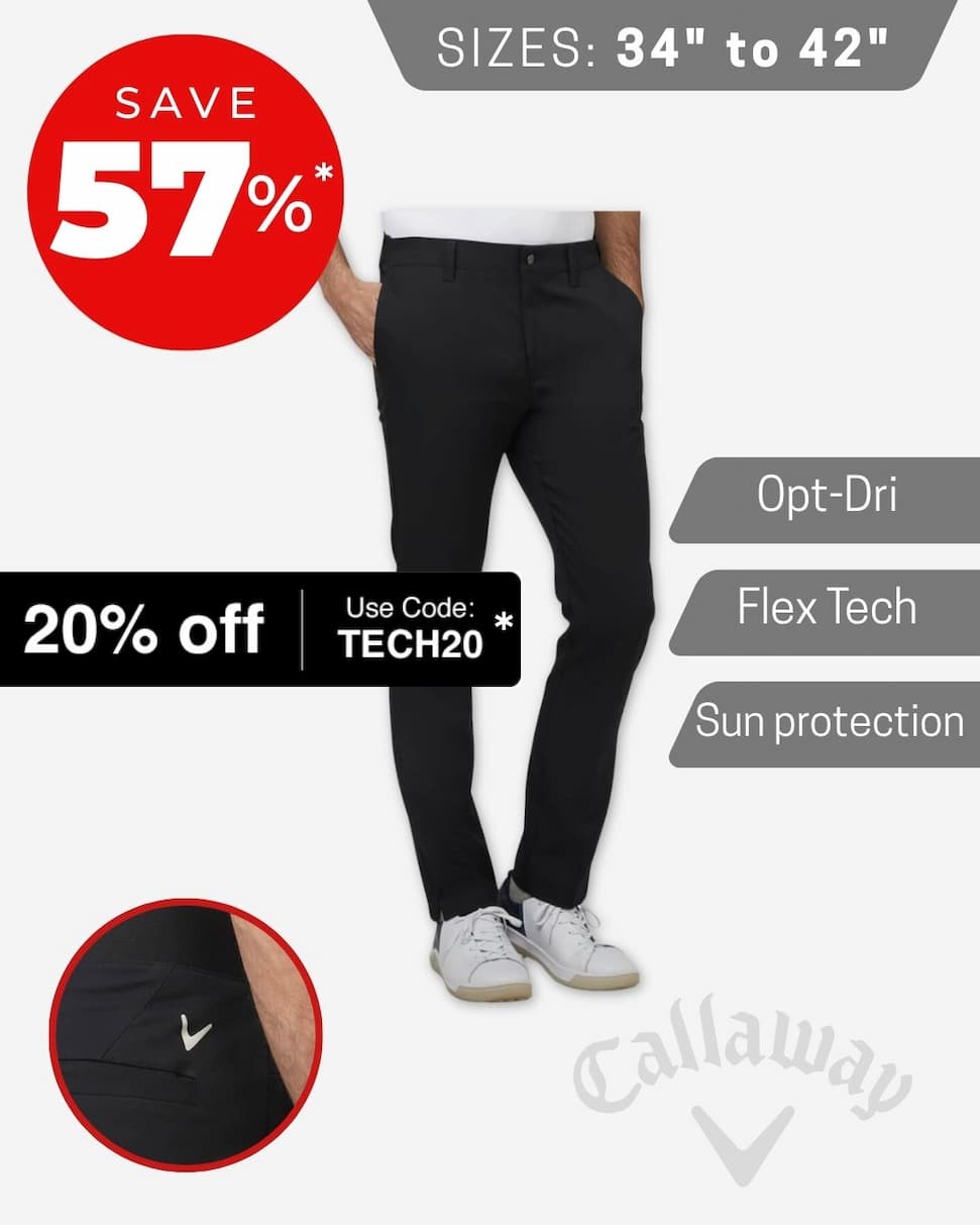 Callaway Mens X Tech III Chevron Flex Stretch Golf Trousers