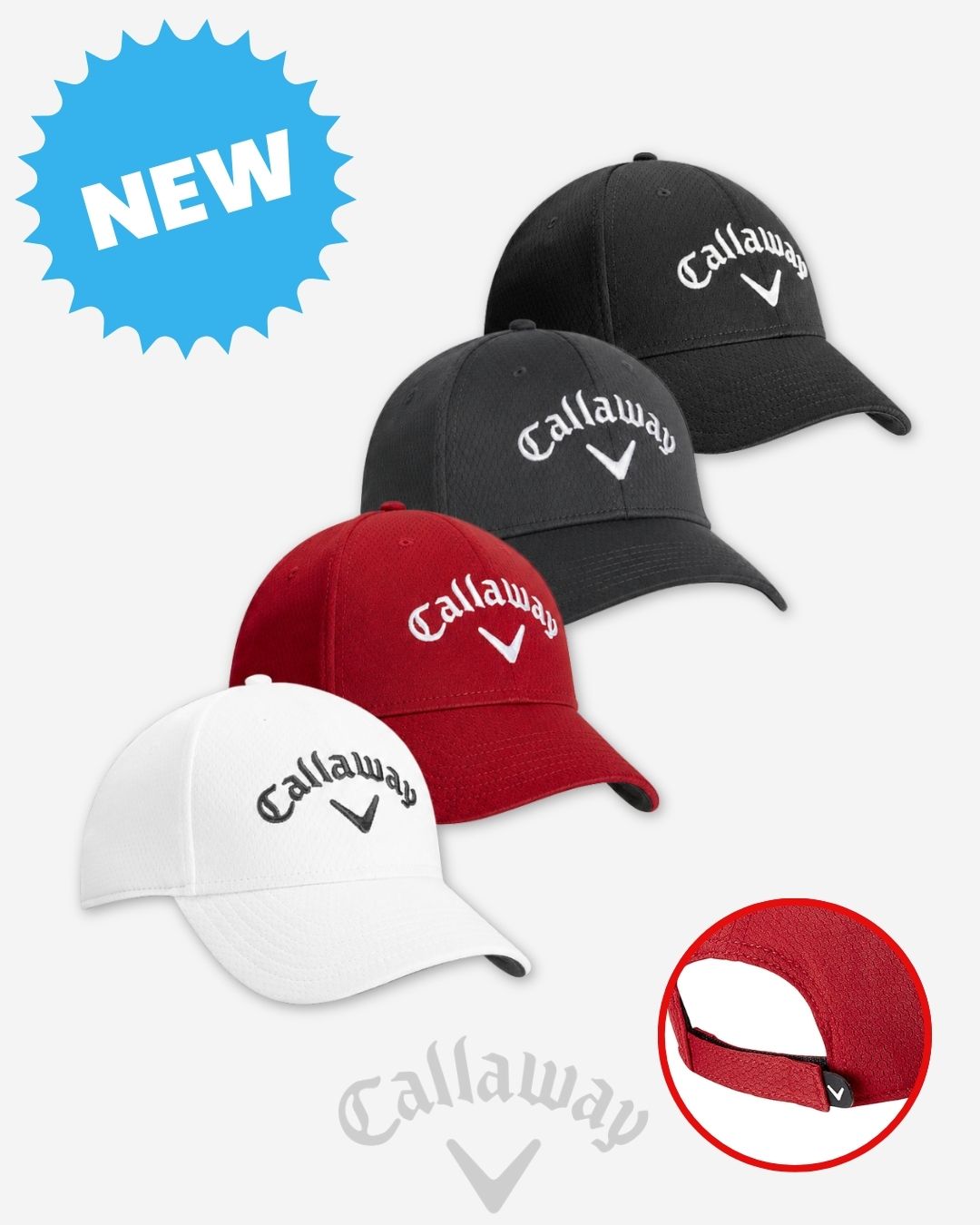 Callaway Golf Mens 2026 Tour Logo Adjustable Baseball Cap