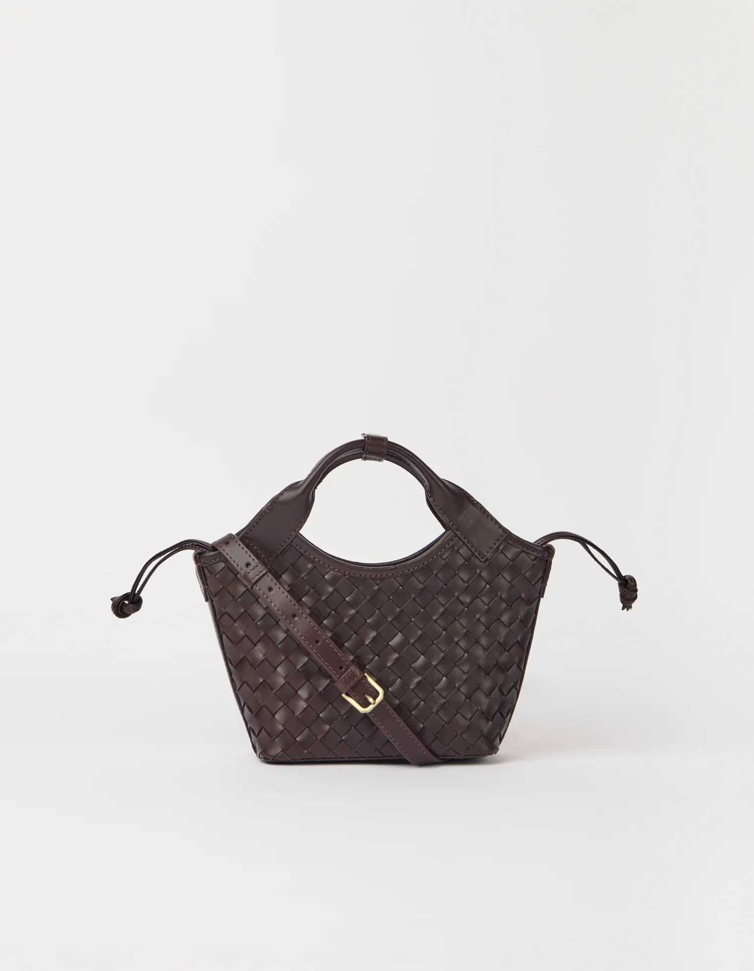 Image of Mara Mini - Chocolate Woven Classic Leather