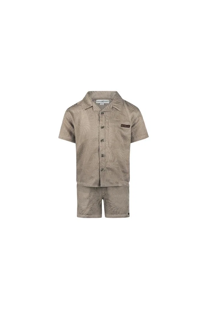 Koko Noko Ki Set blouse/short faded brown