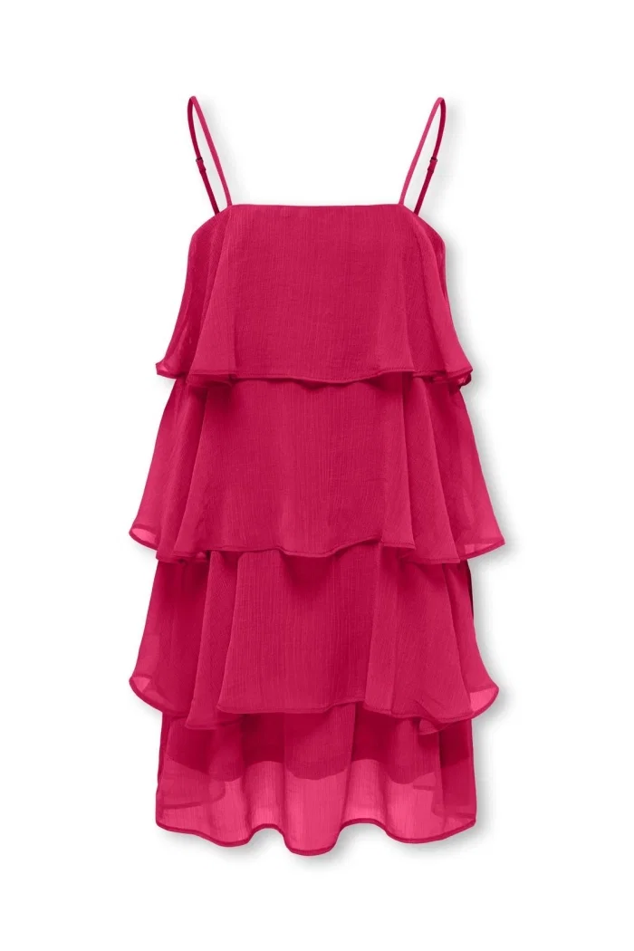 ONLY KOGASTA LIFE STRAP LAYER DRESS WVN granita