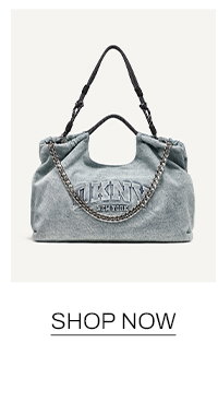 MABEL DENIM LARGE LOGO TOTE