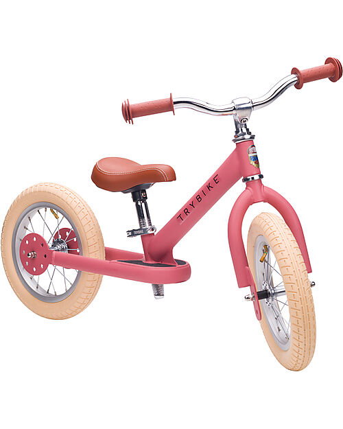Image of Bici Senza Pedali Vintage - Rosa Opaco - dai 15 mesi!