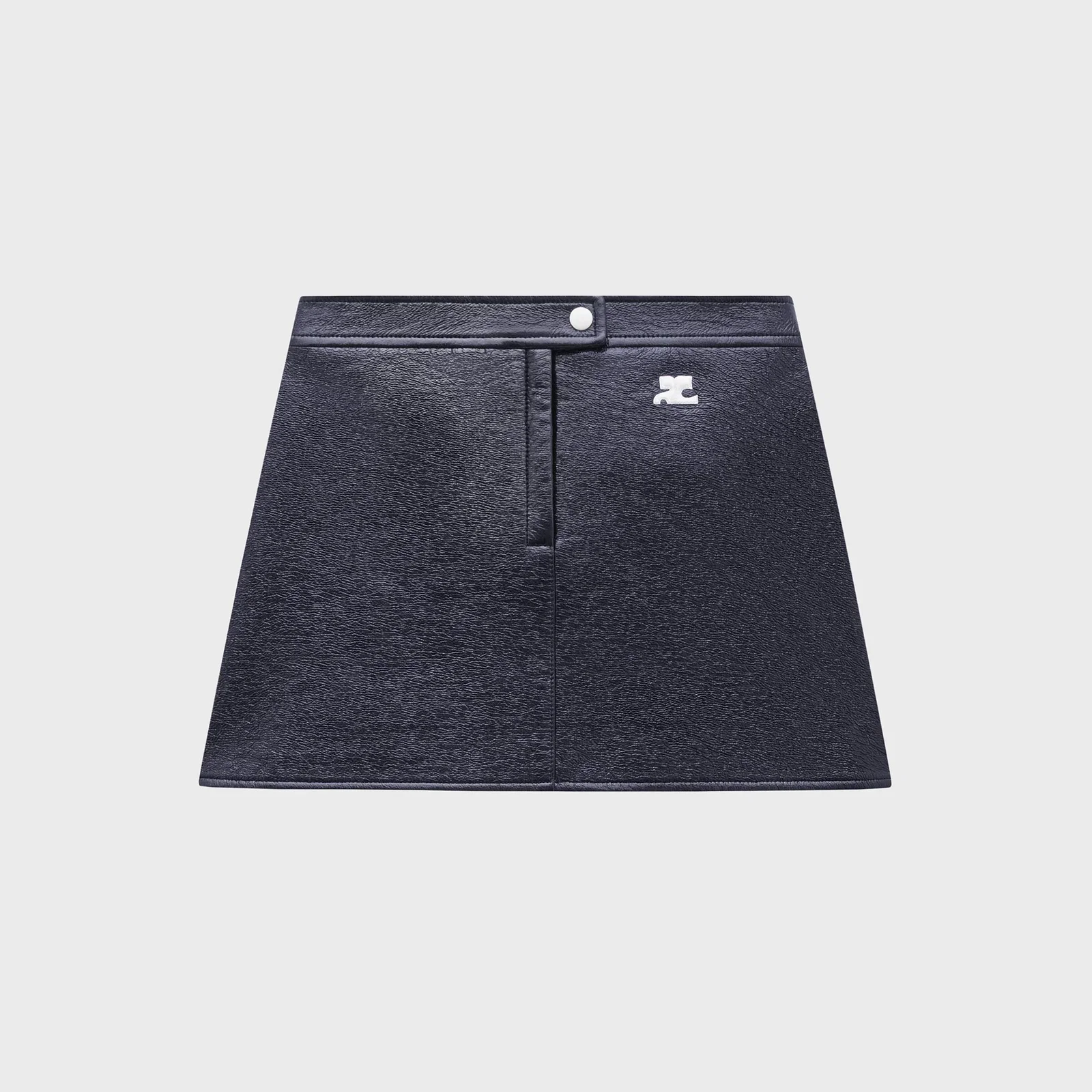 Image of Courrèges ReEdition Vinyl Mini Skirt - Navy