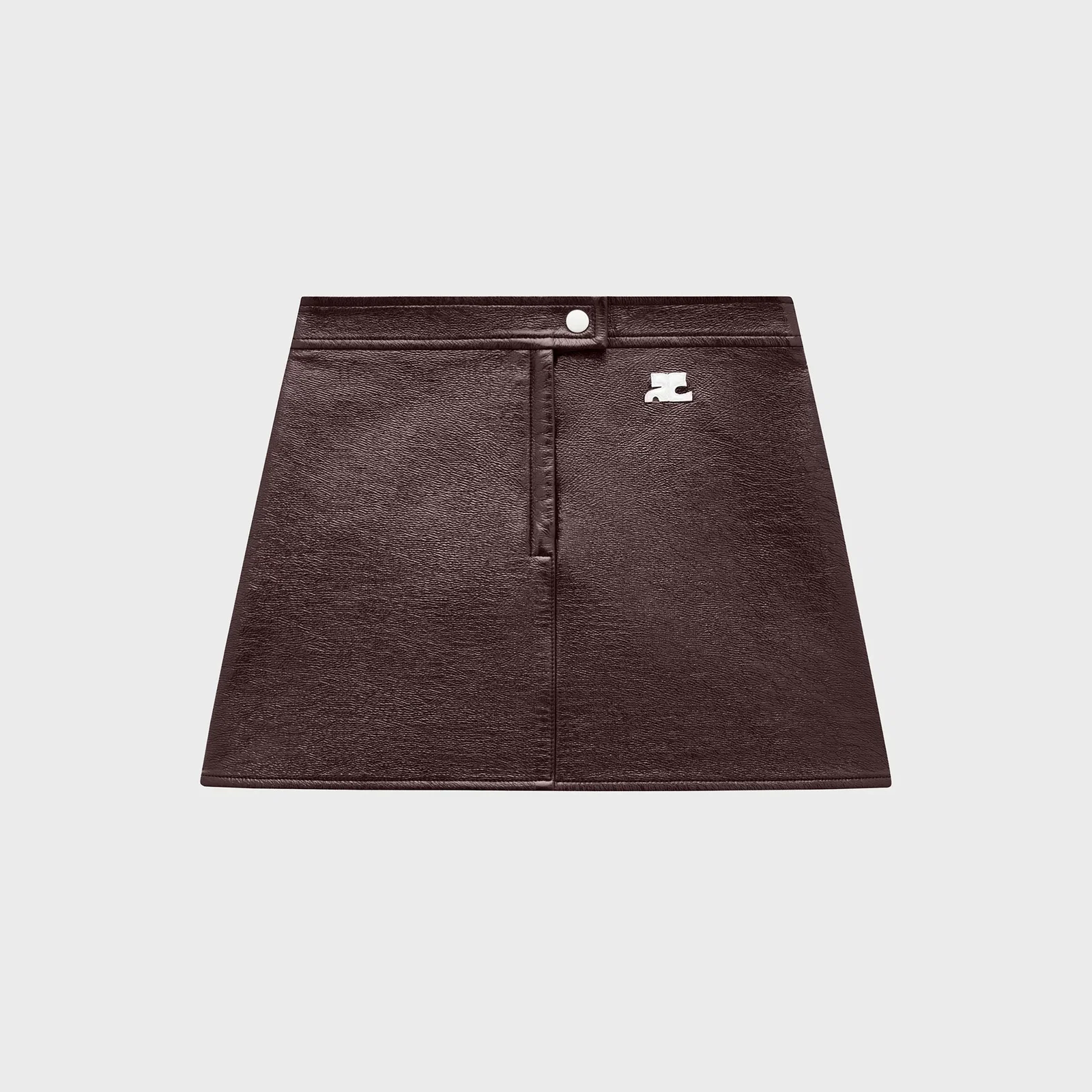 Image of Courrèges ReEdition Vinyl Mini Skirt - Burnt Red