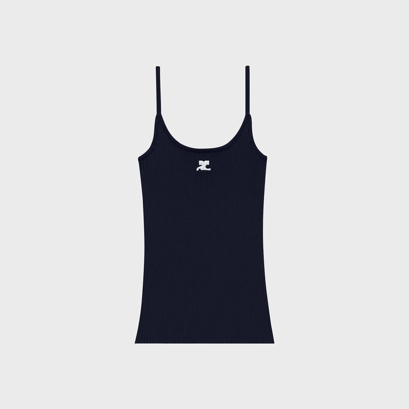 Image of Courrèges ReEdition Rib Knit Tank Top - Navy
