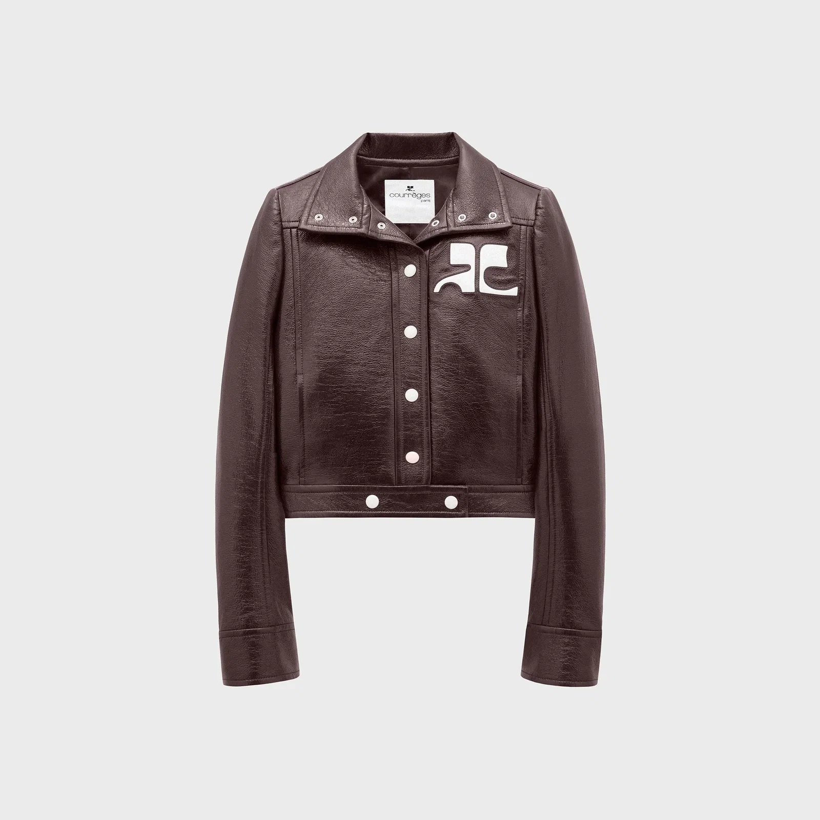Image of Courrèges ReEdition Vinyl Jacket - Burnt Red
