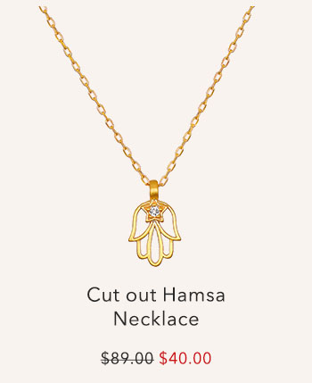 Cut out Hamsa Necklace