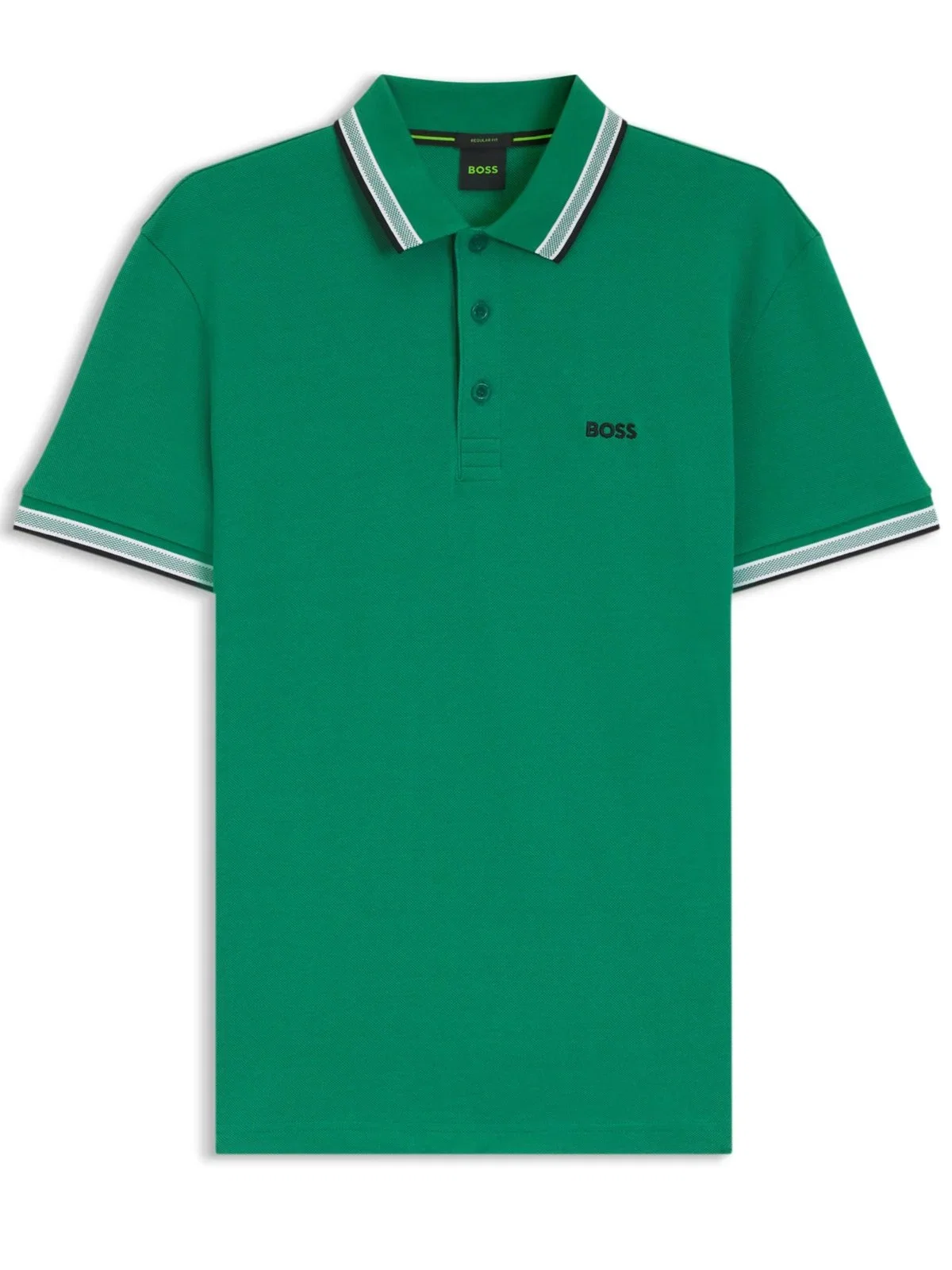 Piqué polo shirt with contrasting cuffs, regular fit