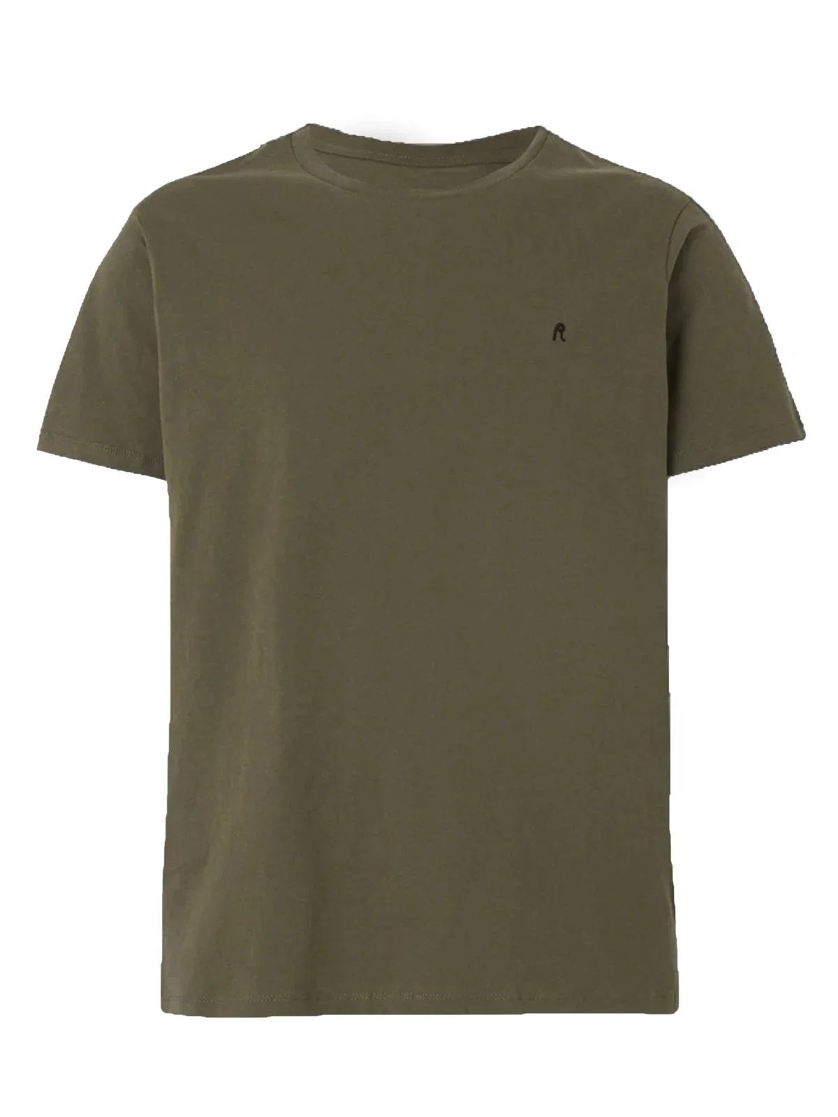 Solid-colored cotton T-shirt with crew neck