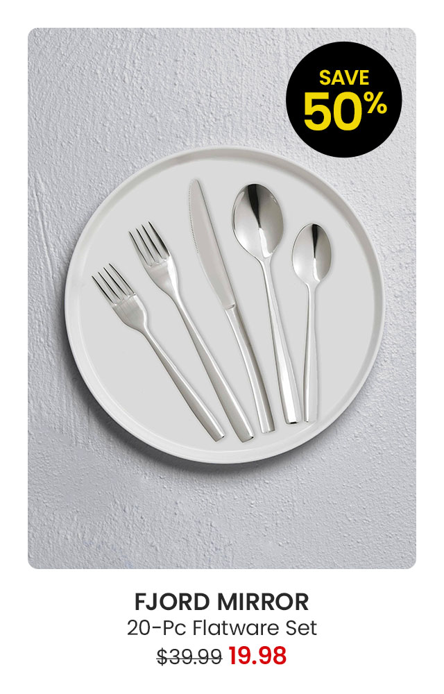 20-piece stainless steel flatware set