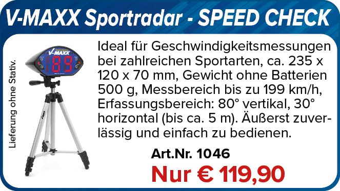 V-MAXX Sportradar SPEED CHECK