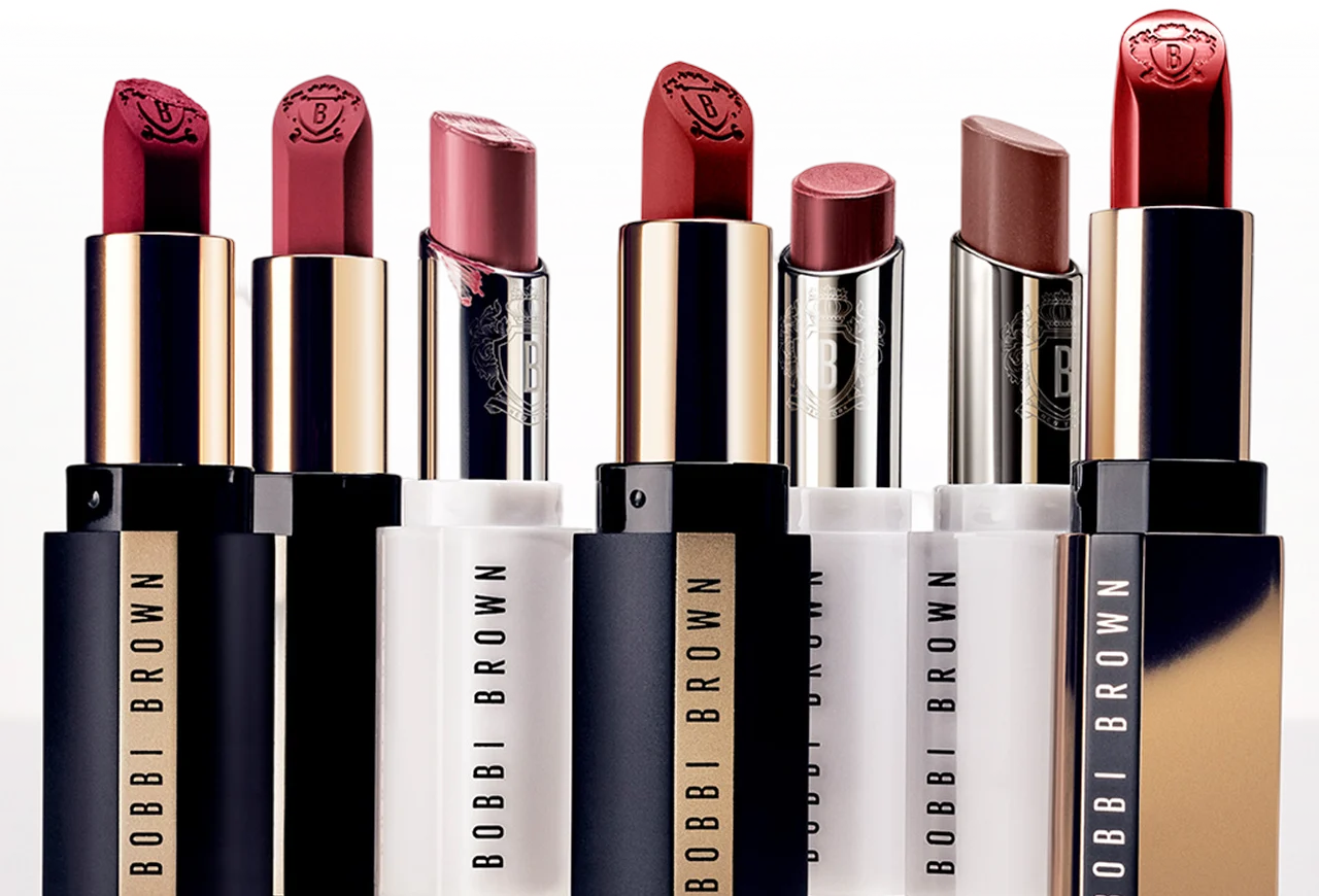 Close-up of Bobbi Brown Lip products.