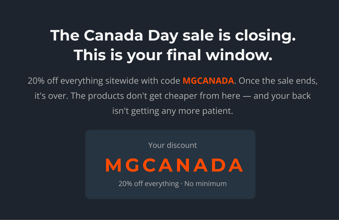 canada day sale is closing