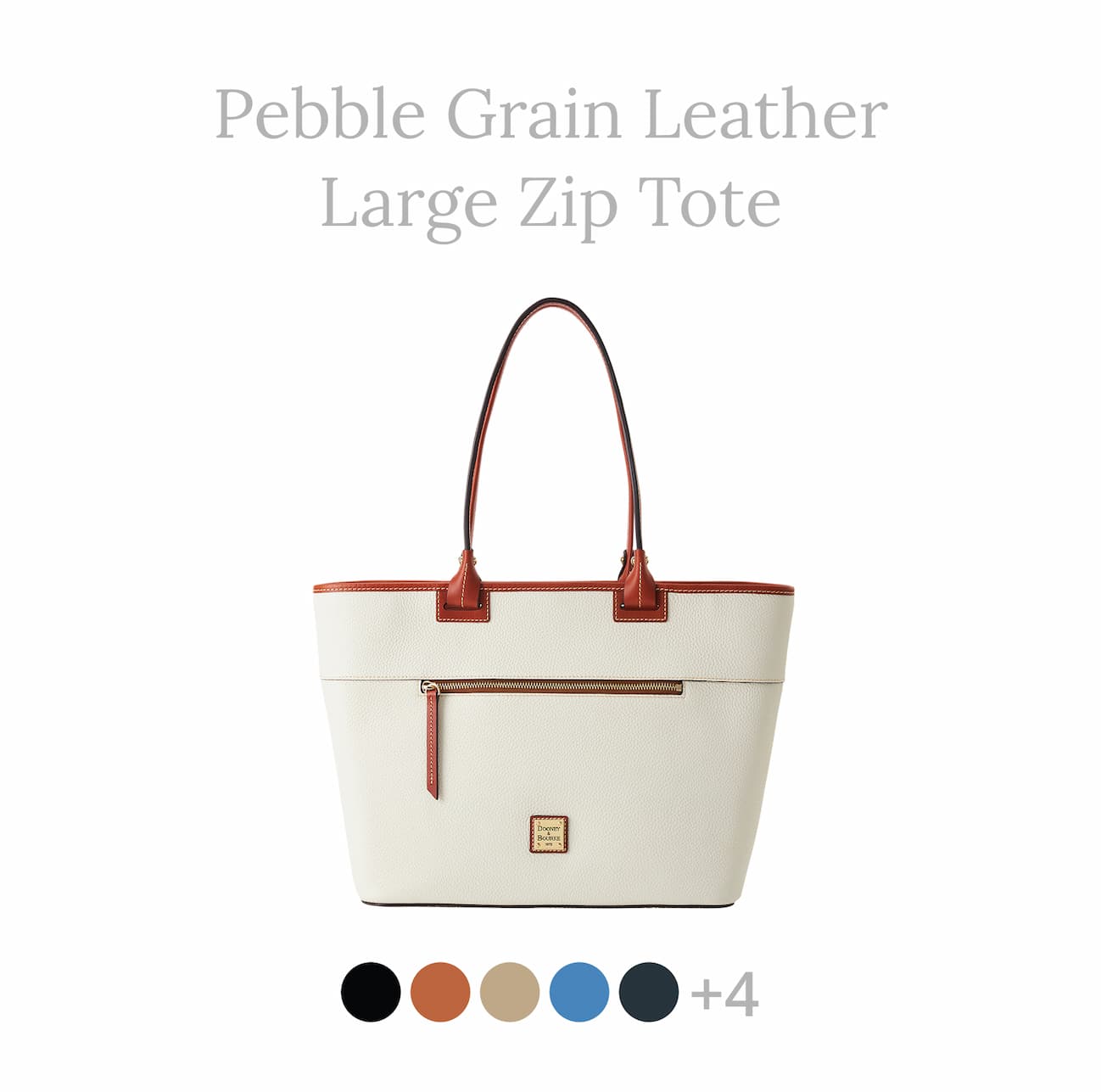 Pebble Grain Large Zip Tote