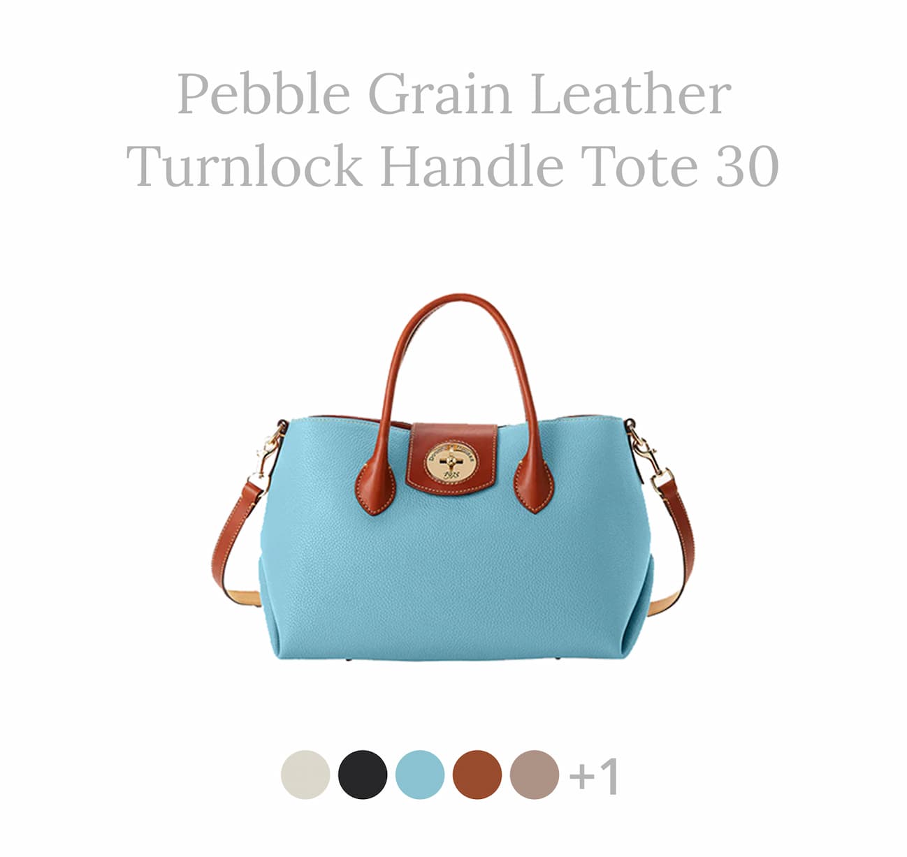 Pebble Turnlock Handle Tote 30