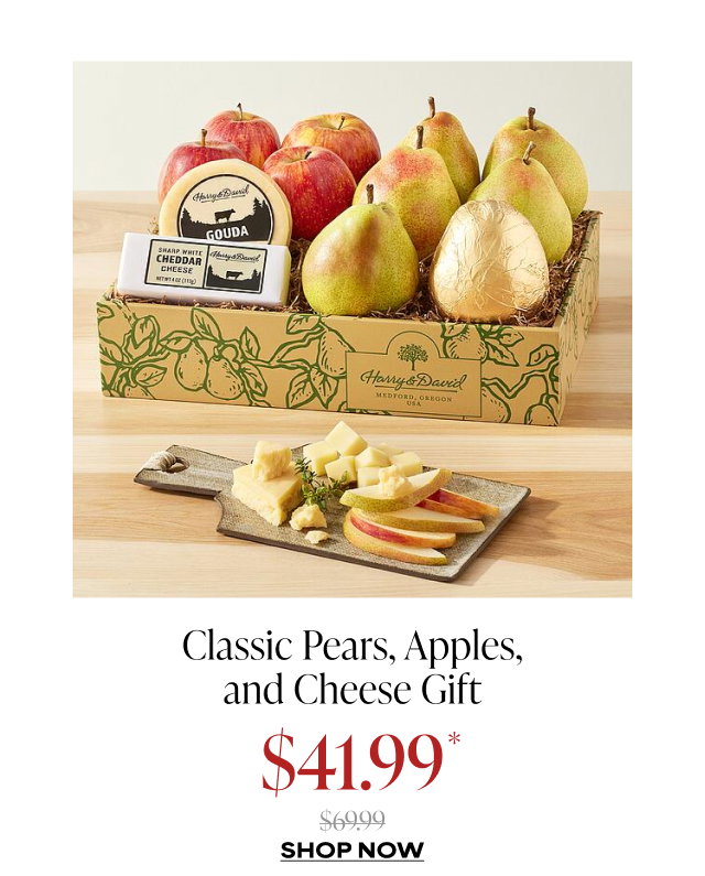 Classic Pears, Apples, and Cheese Gift