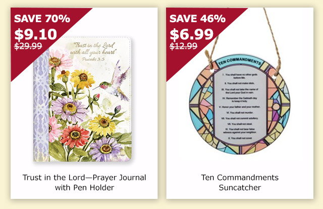 Trust in the Lord—Prayer Journal with Pen Holder | Ten Commandments Suncatcher