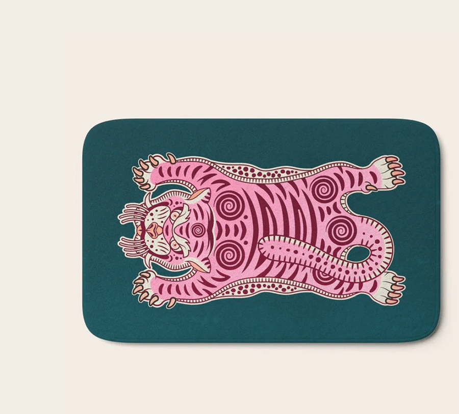 King Of The Jungle 02: Pink Tiger Edition Bath Mat