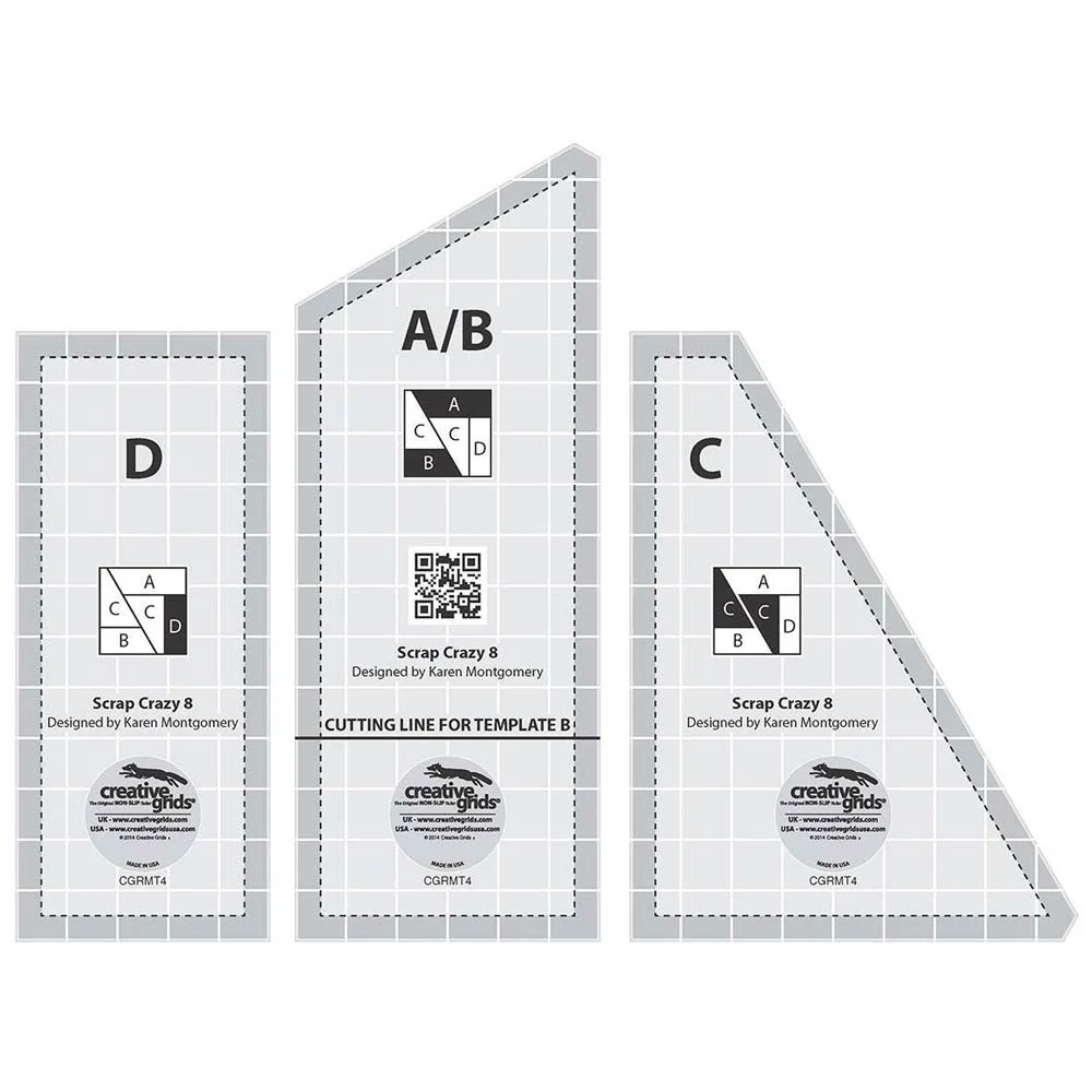 Image of Creative Grids Scrap Crazy Templates Quilt Ruler