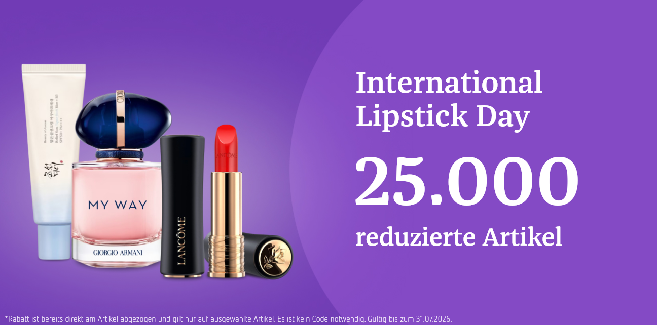 Lipstick Day: 25.000 reduzierte Artikel. Jetzt Make-up, Parfum und Pflege entdecken und sparen.
