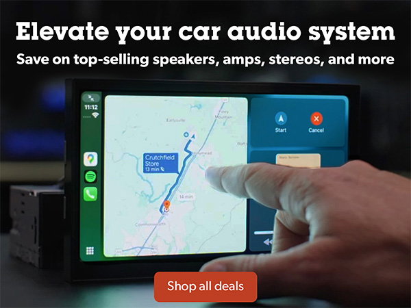 Save on top-selling speakers, amps, stereos, and more