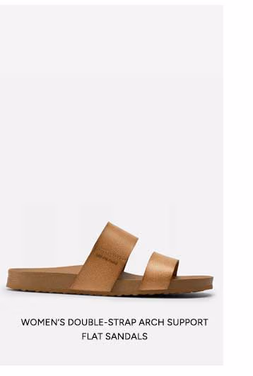 Womes double strap arch support flat sandals