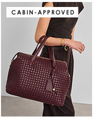 Milan Hand Woven Cabin Bag in Cherry