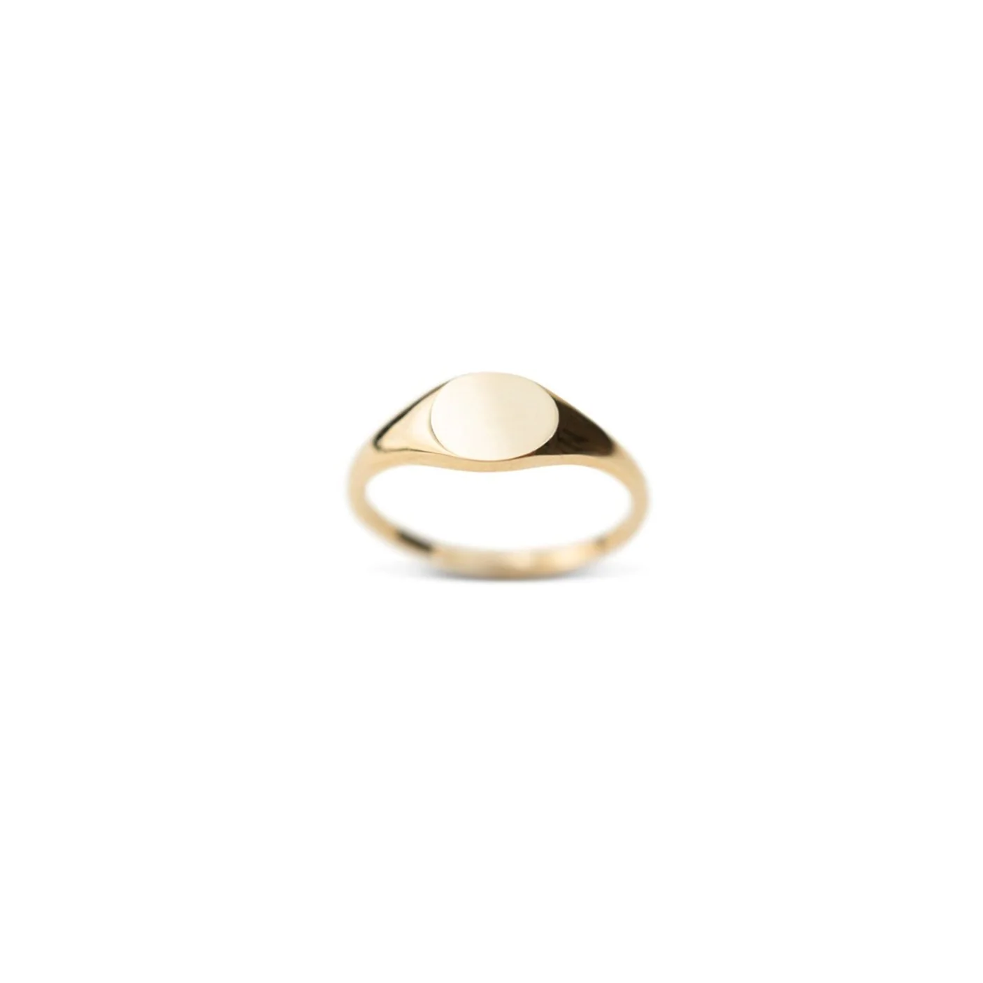 Image of 14k Gold Petite Signet Ring