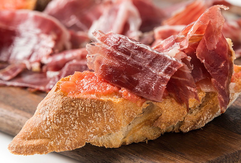 Bread with Tomato and Ham Recipe