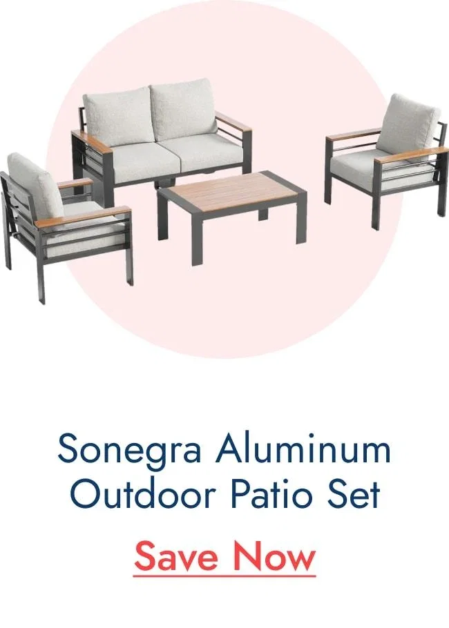 Sonegra Aluminum Outdoor Patio Furniture Set