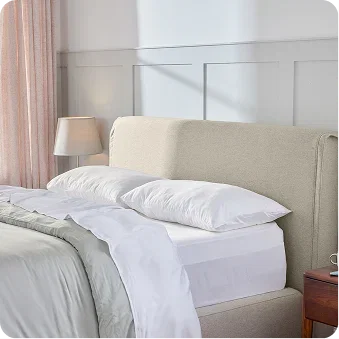 Shop Veya Cloud Bed Frame - Oyster Shell