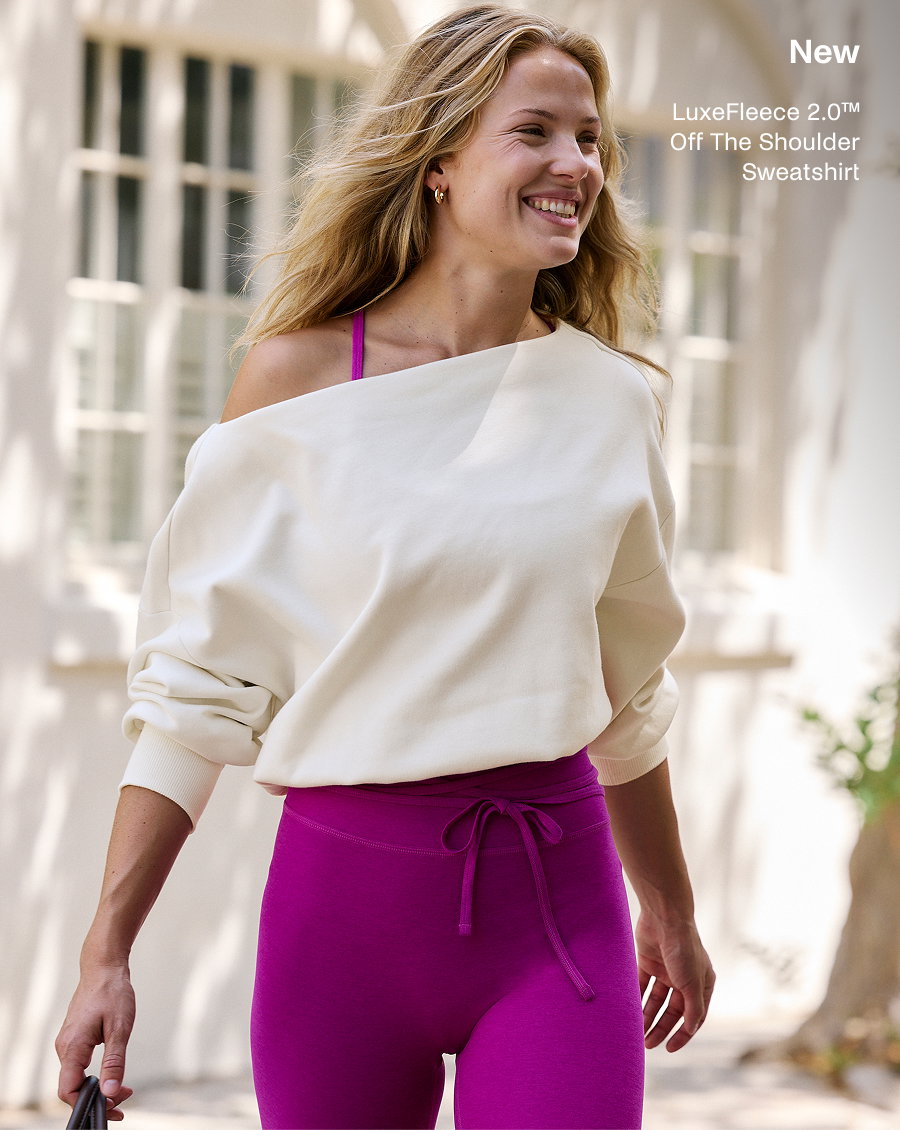LuxeFleece 2.0™ Off The Shoulder Sweatshirt
