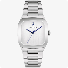 Bulova Latin GRAMMY Silver White Dial Bracelet Watch 96A336