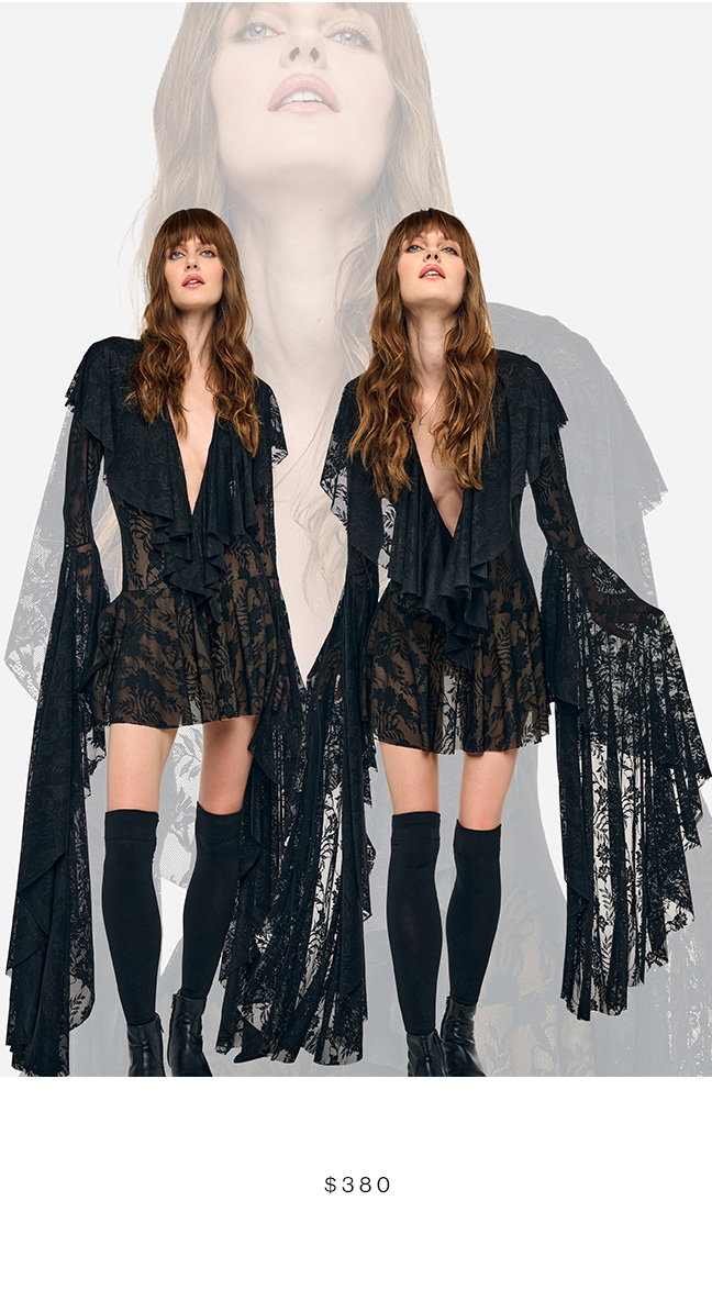 XL SLEEVE RUFFLE MINI DRESS