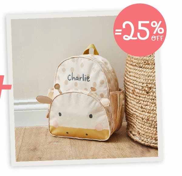 Personalised Giraffe Medium Backpack